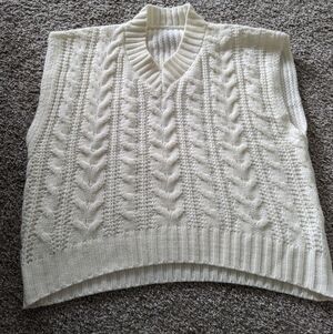 White Knit Pullover
